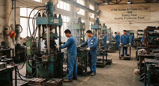 Rubber molding workshop representing the company manufacturing foundation