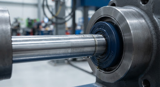 Rotary shaft seal installed in an industrial machine